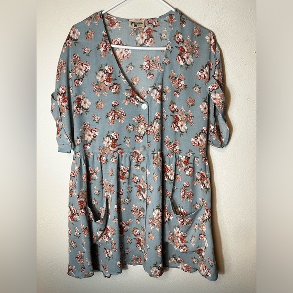 Show me Your Mumu Odessa Babydoll Style Pearl Button Down Mini Dress Size S - Picture 2 of 5